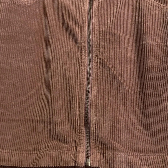American Eagle Pink Super Stretch Super Hi Rise A line Corduroy Mini Skirt Sz 14 - Picture 7 of 12
